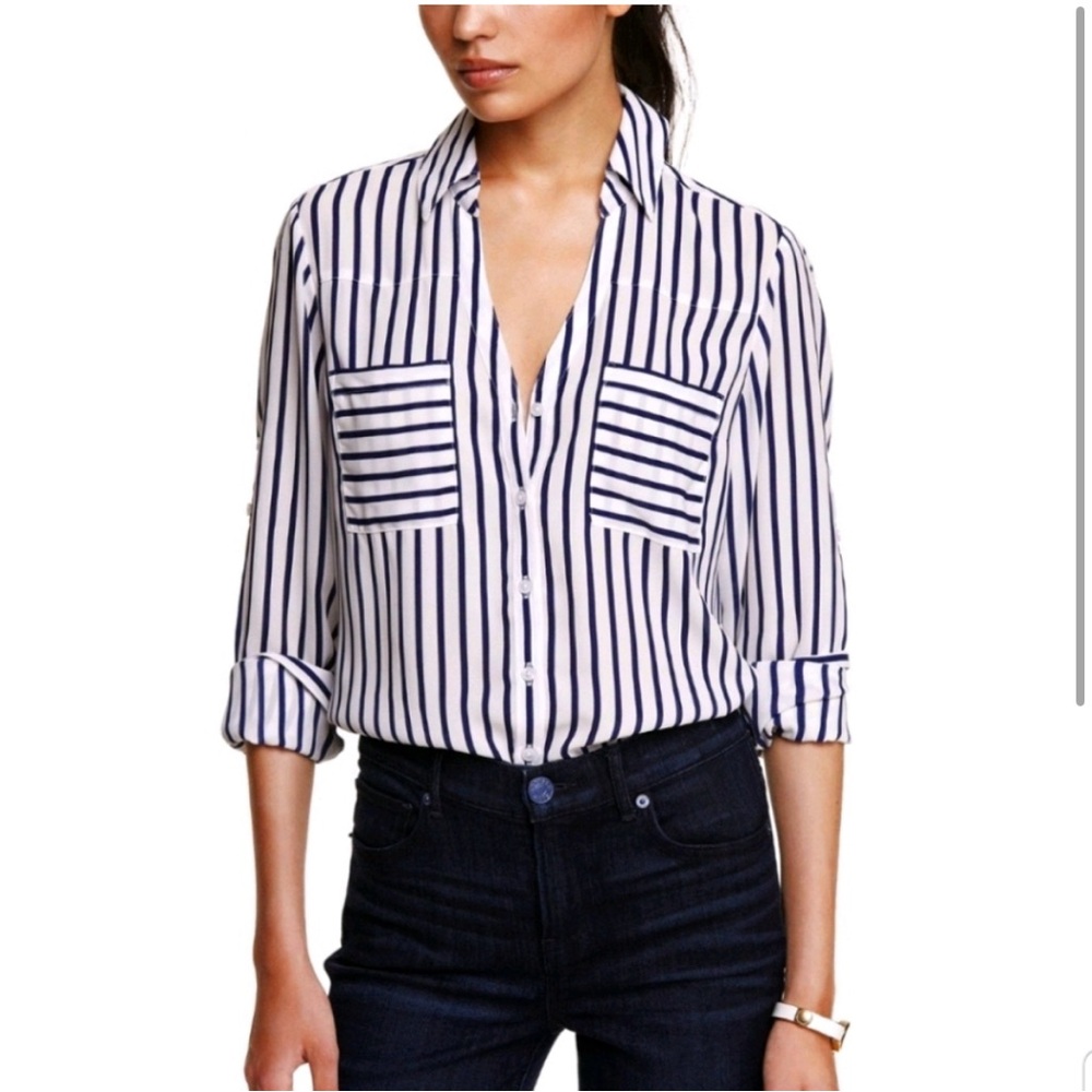 Express Portofino Slim Striped shirt